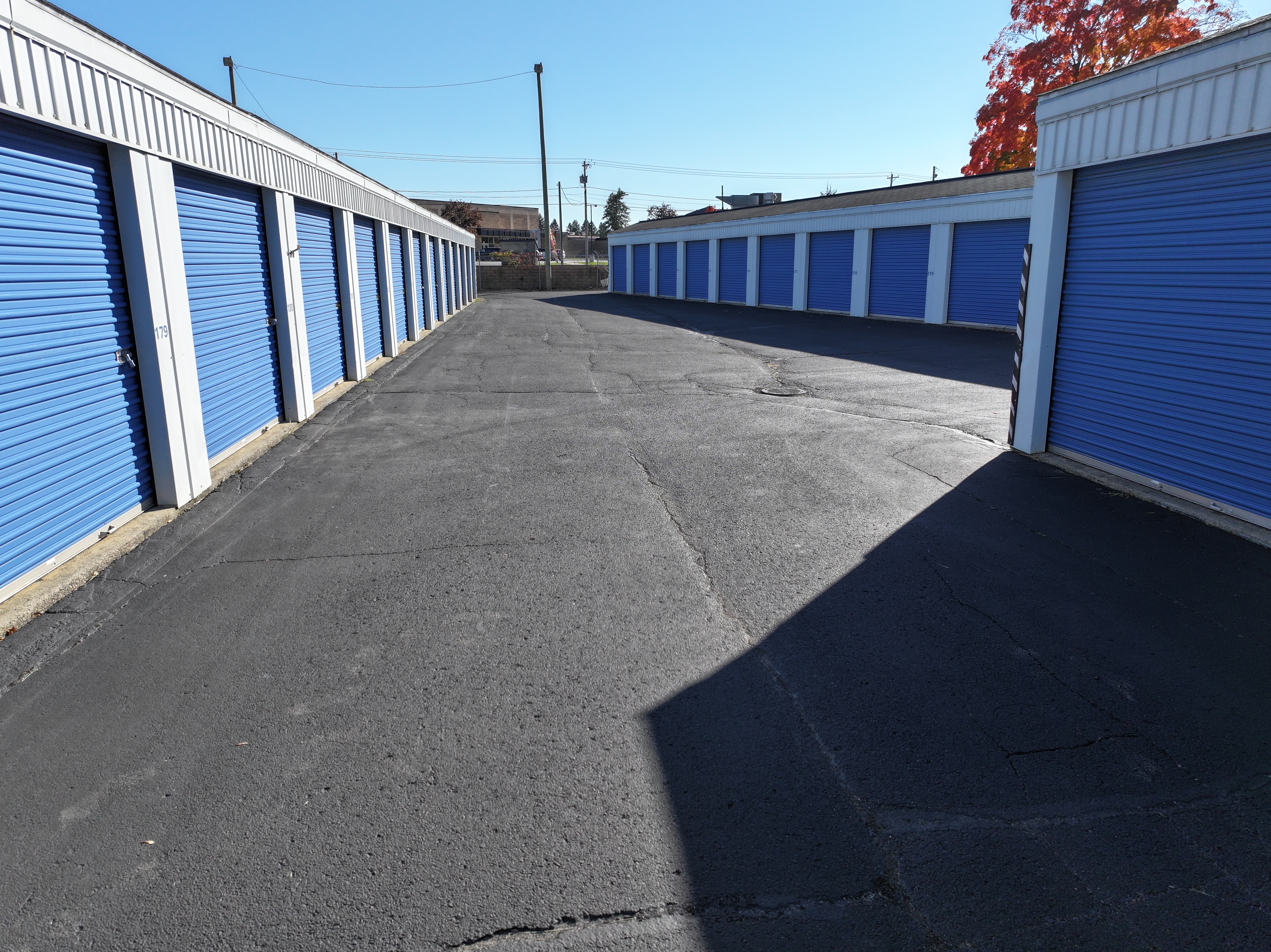 Storage units with good exterior visibility and easy drive-up access